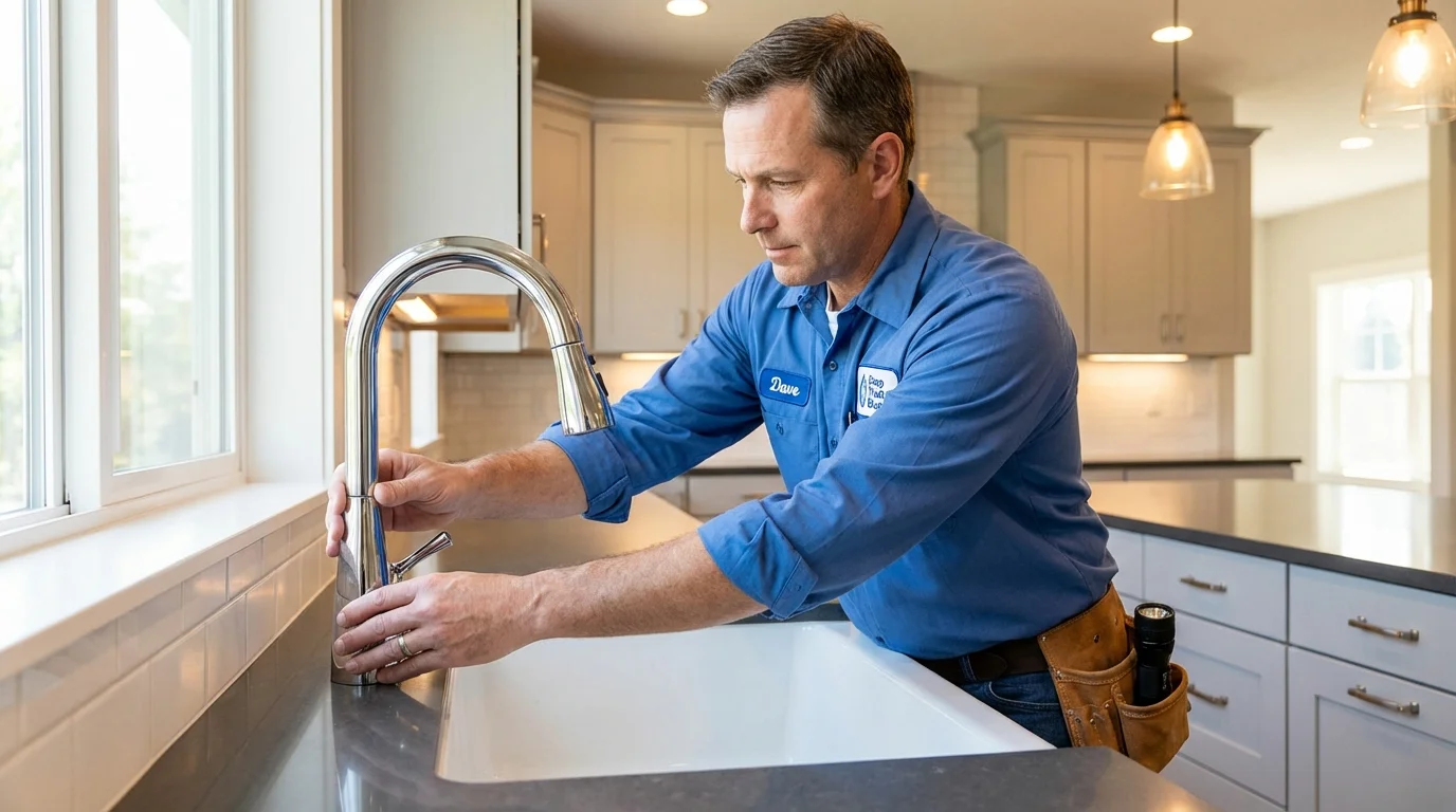 Kitchen faucet installation by Johns Plumbing LLC in Arkansas City
